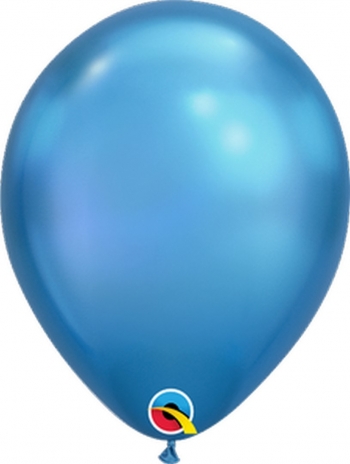 7" Chrome Blue Balloon