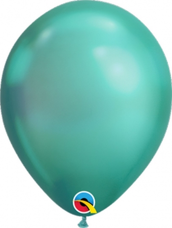 7" Chrome Green Balloon