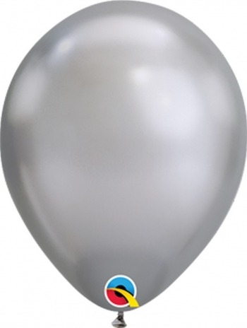 7" Chrome Silver Balloon