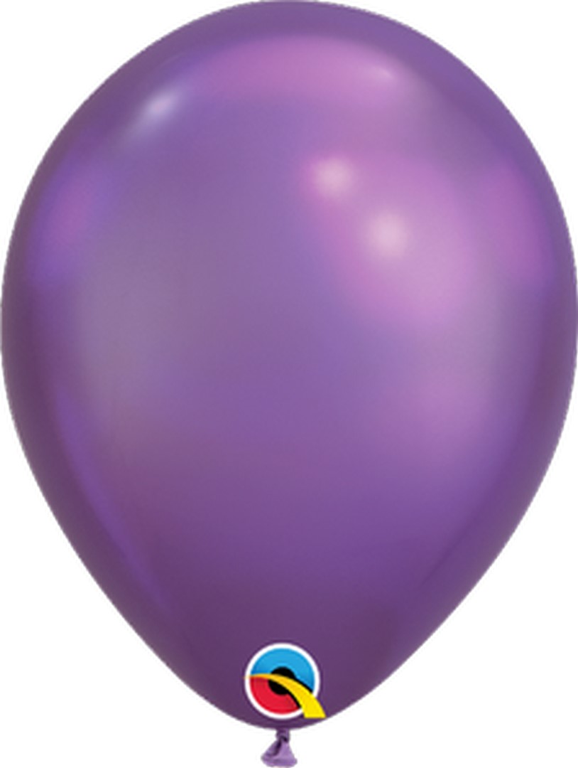 7" Chrome Purple Balloon